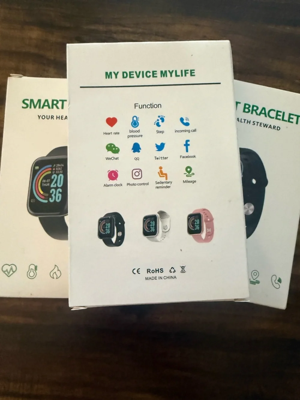 Fitness Smart Bracelet Activity Tracker Watch iPhone Android Heart Rate New 43mm
